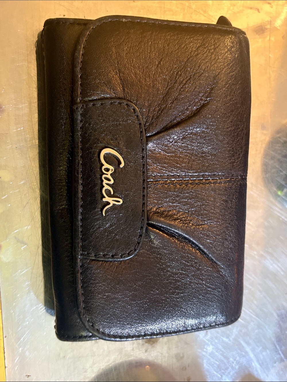 Y2K COACH BLACK LEATHER WALLET